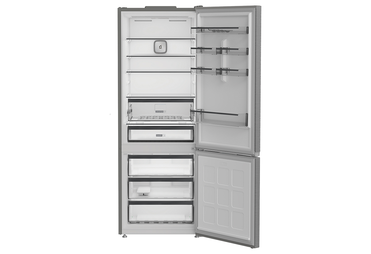 Απεικονίζεται το εσωτερικό του ψυγειοκαταψύκτη.